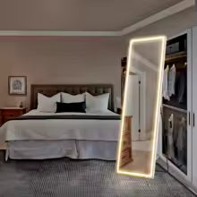 Modern LED Full Length Standing Mirror for Home Decor