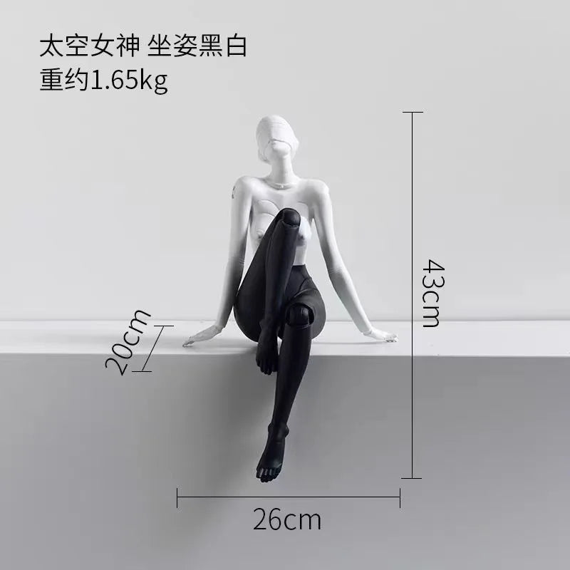 Modern Luxury Muse Figure Statue Tabletop Ornament for Home Decor