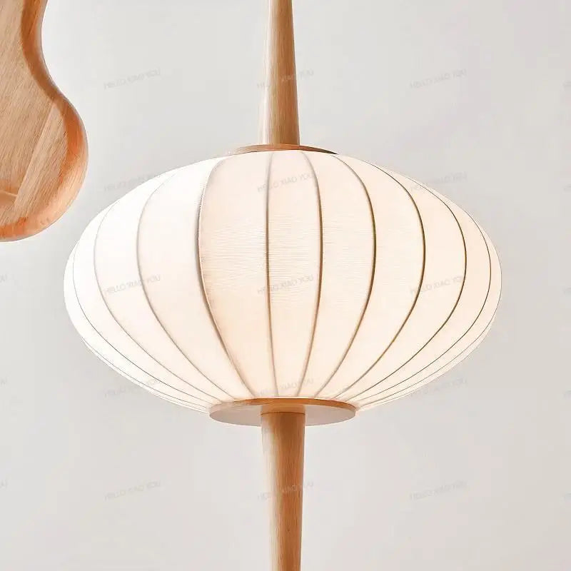 Modern Walnut Wood LED Floor Lamp for Living Room Bedroom
