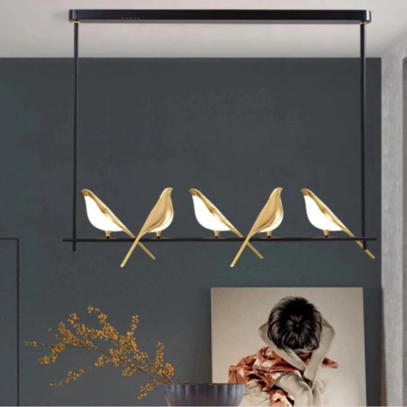 Nordic Magpie Bird Modern LED Lamp Dimmable Remote Control
