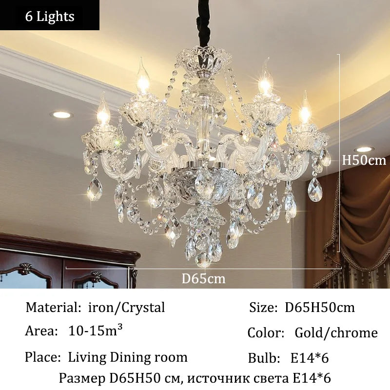 Luxury Crystal LED Ceiling Pendant Light for Living Room Villa
