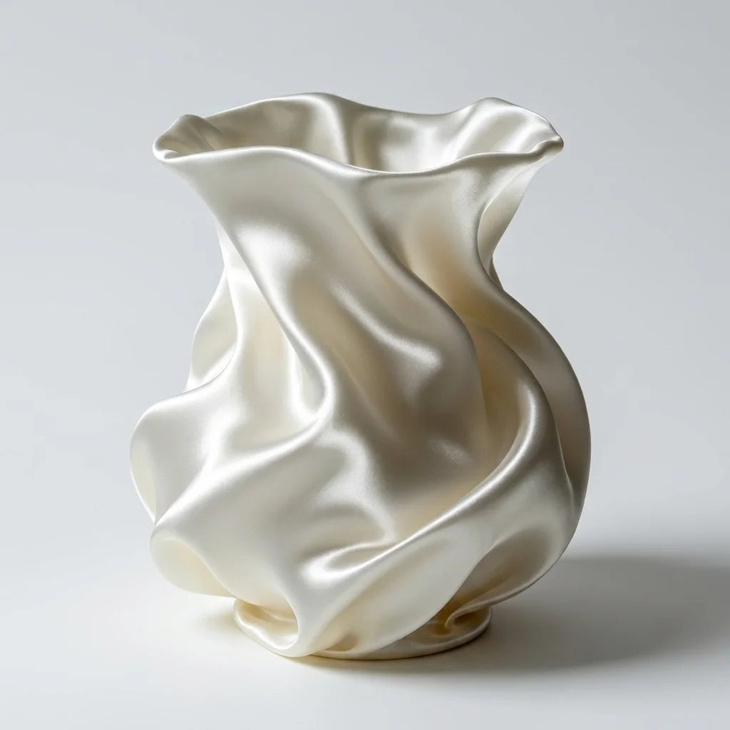 Modern 3D Printed Plastic Flower Vase Tabletop Ornament for Home Decor