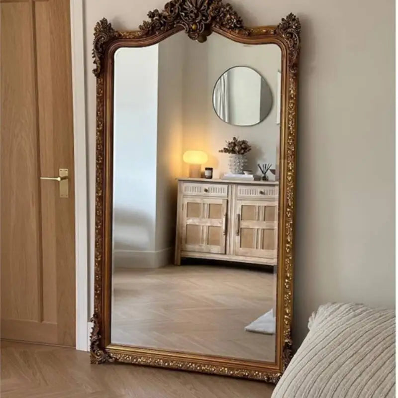 Modern Luxury Full Body Floor Mirror Standing Ornament for Home Decor