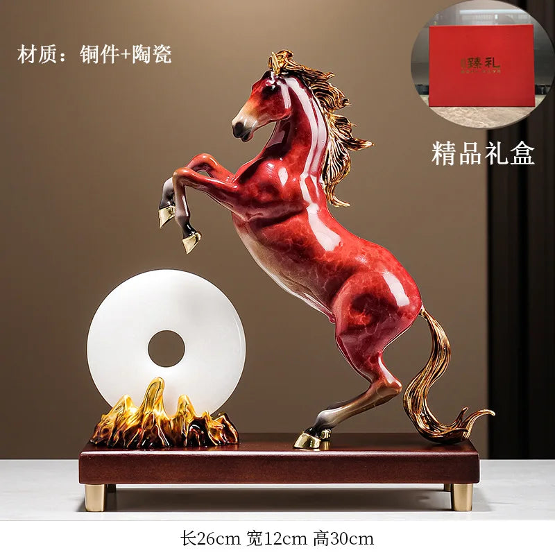 Horse Statue Ornament for Living Room Office Decor