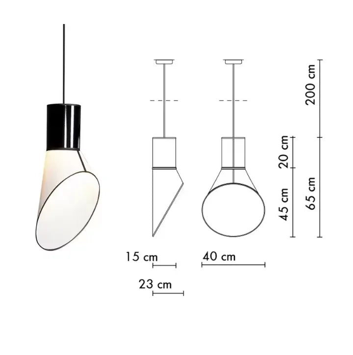 Nordic Fabric Horn Pendant Lamp Modern Chandelier