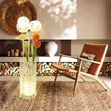Modern Rattan Floor Lamp Standing Decorative Lighting for Living Room Bedroom Home Decor