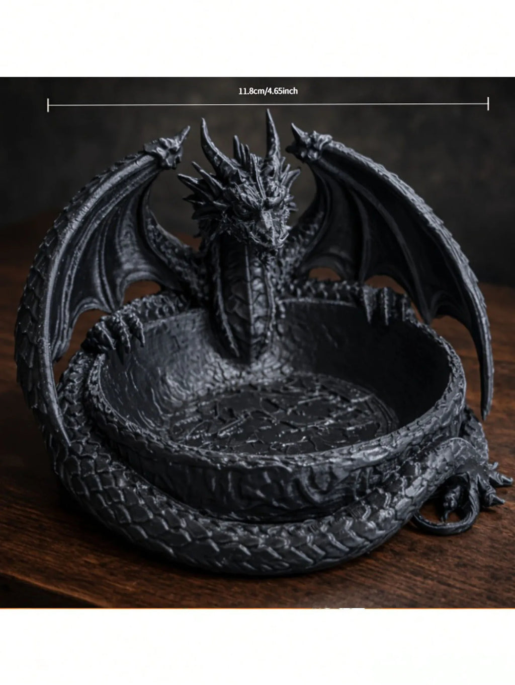 Gothic Fantasy Dragon Plastic Jewelry Tray Tabletop Ornament for Home Decor