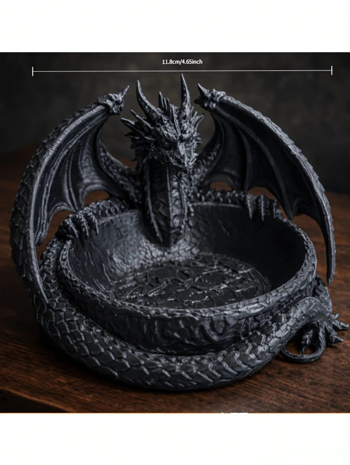 Gothic Fantasy Dragon Plastic Jewelry Tray Tabletop Ornament for Home Decor