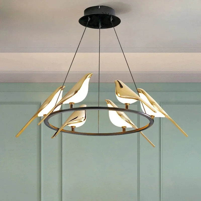 Nordic Magpie Bird Modern LED Lamp Dimmable Remote Control