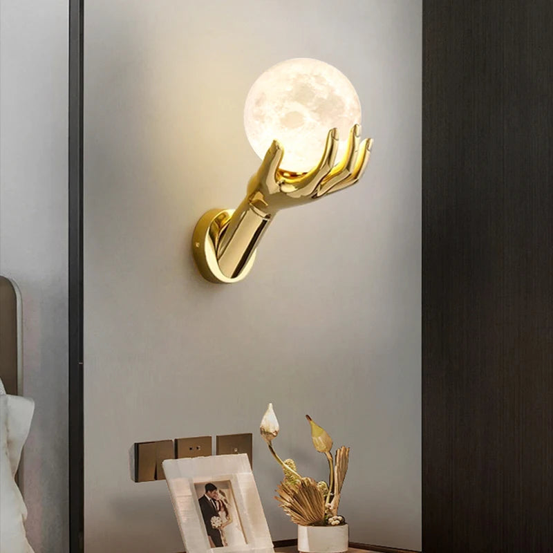Modern Resin Glass LED Wall Lamp Indoor Decorative Lighting Living Room Study Corridor Bedside