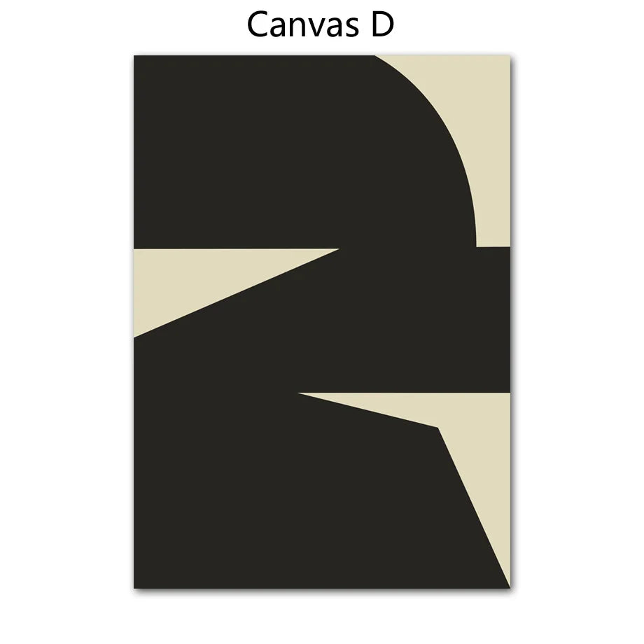 Nordic Abstract Geometric Line Canvas Wall Art Print for Living Room