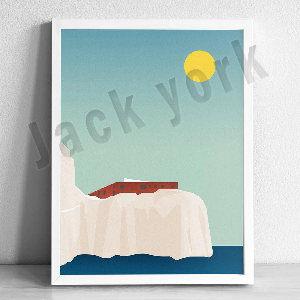 Modern Architecture Canvas Wall Art Print for Living Room