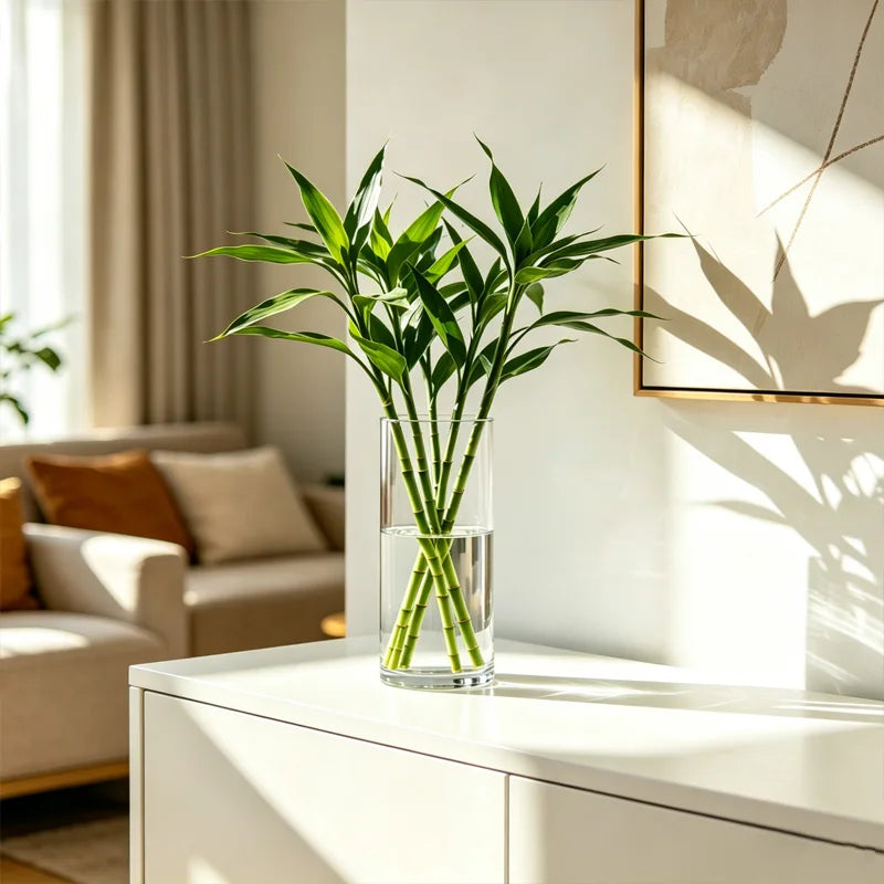 40cm Modern Clear Tall Acrylic Cylinder Floor Vase