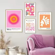 Minimalist Bauhaus Matisse Angel Canvas Wall Art Poster for Living Room