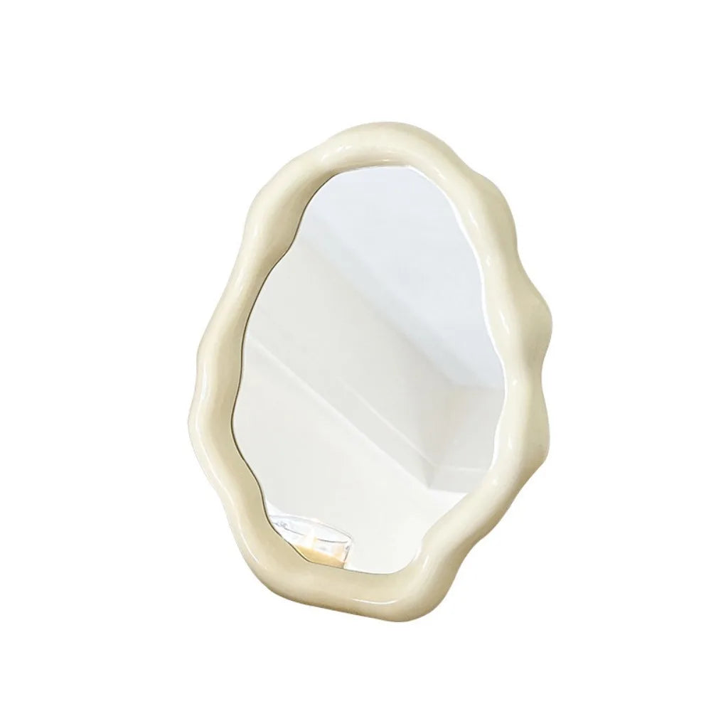 Modern Irregular Cloud Folding Desktop Vanity Mirror for Home Decor