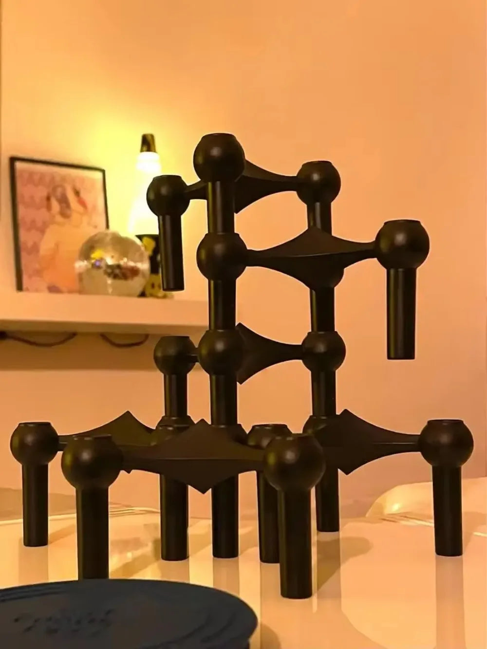Modern Nordic Metal Molecular Candle Holder Centerpiece Tabletop Living Room Decor