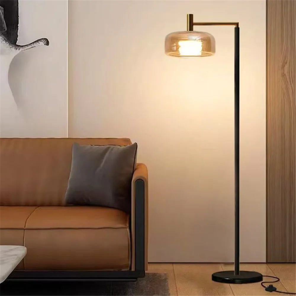 Modern Art Multicolor Glass LED Floor Lamp for Living Room Bedroom