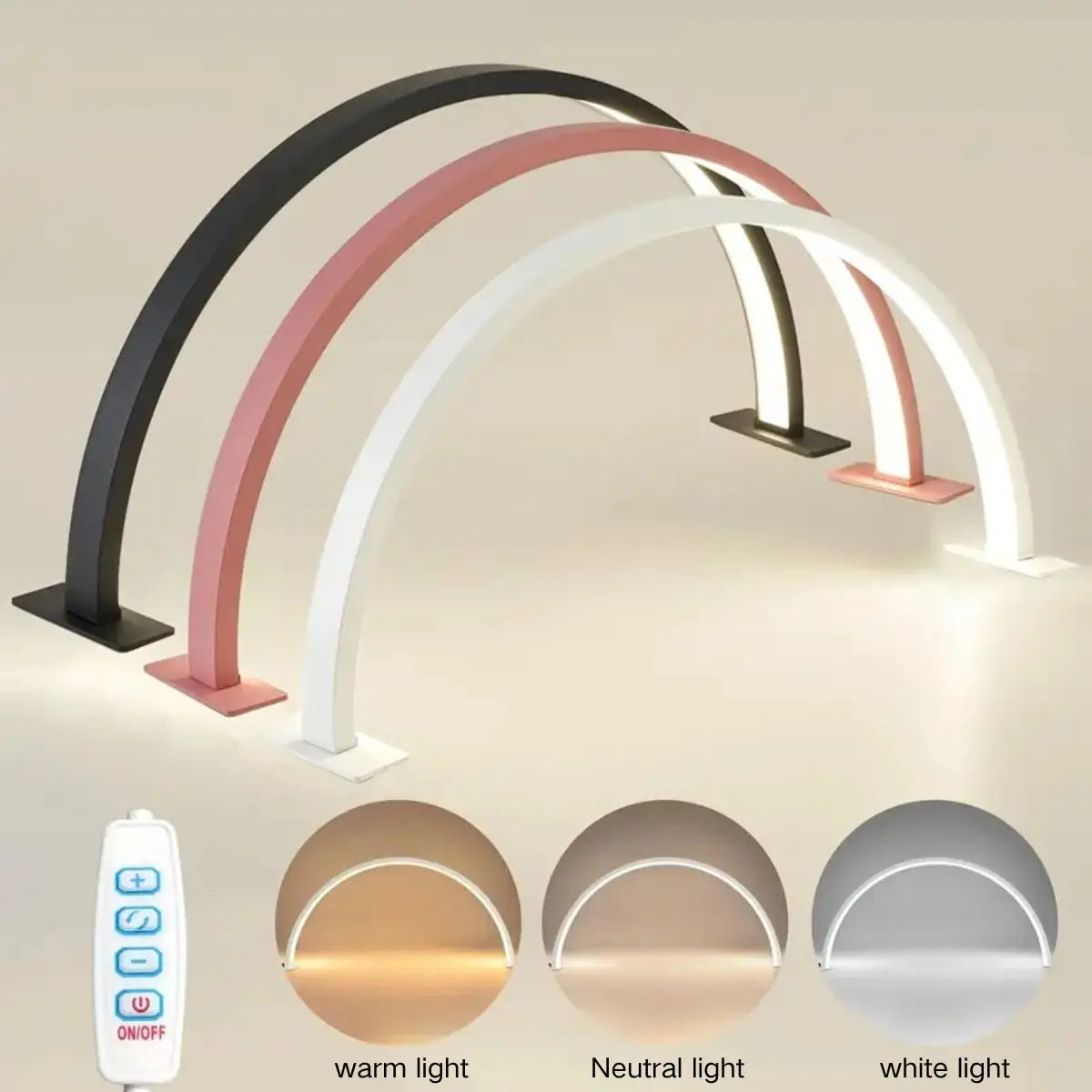 Crescent LED Nail Lamp USB Powered Dimmable Warm White