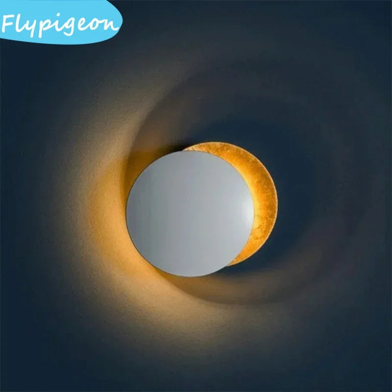 Modern 25 cm Rotatable Solar Eclipse Wall Lamp for Bedroom Living Room Light