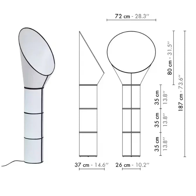 Nordic Fabric Horn Pendant Lamp Modern Chandelier