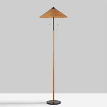 Modern 173 cm Rattan Floor Lamp Traditional Decorative Lighting for Living Room