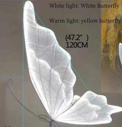 Romantic Butterfly LED Lace Chandelier for Wedding Party Stage Decoration