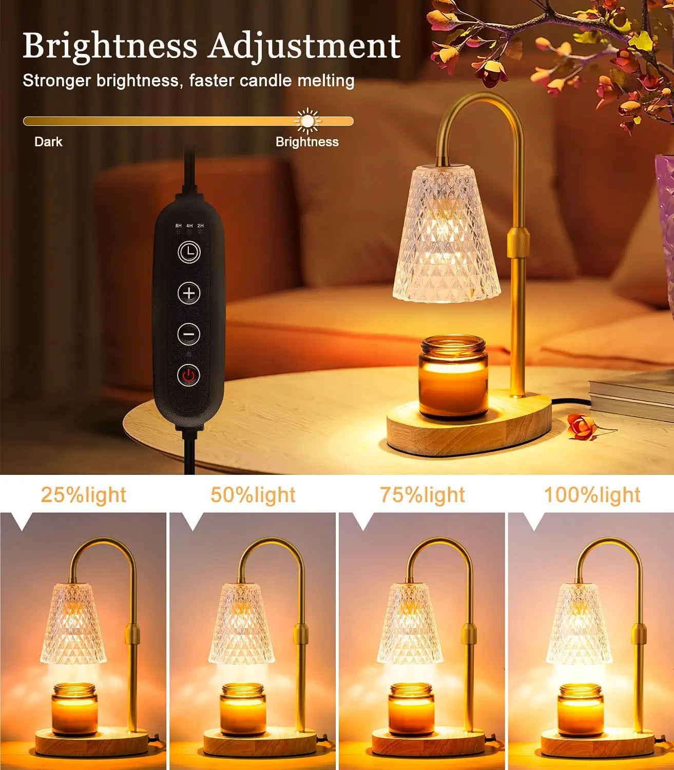 Timer Dimmable Candle Warmer Lamp Home Decor