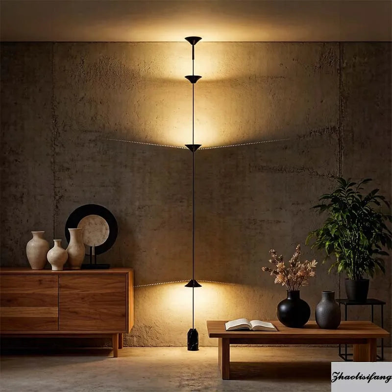 Modern LED Cone Floor Lamp Pendant Light Living Room Bedroom Bedside Sofa Side Ambient Hanging Line Light