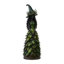 Vintage 15 cm Witch Sculpture Tabletop Figurine for Halloween Decor