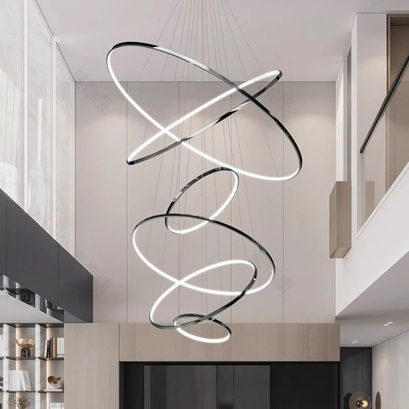 Nordic Metal Multi-Light LED Pendant Chandelier for Living Room Dining Room