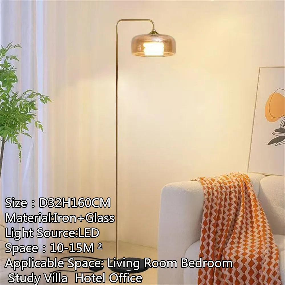 Modern Art Multicolor Glass LED Floor Lamp for Living Room Bedroom