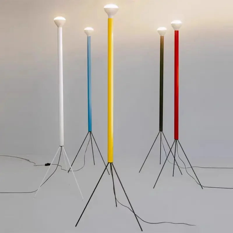 Minimalist Colourful Tripod Floor Lamp with LED Bulbs for Bedroom Study Room