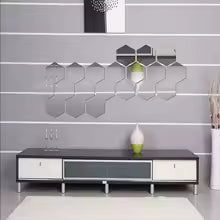Modern 3D Hexagon Honeycomb Acrylic Mirror Wall Stickers for Home Decor