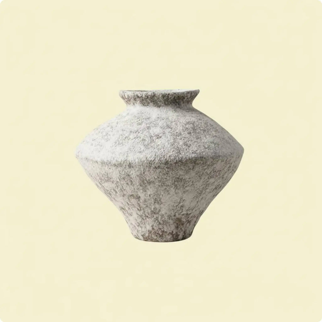Modern Luxury Ceramic Sculptural Flower Vase Tabletop Ornament for Home Decor