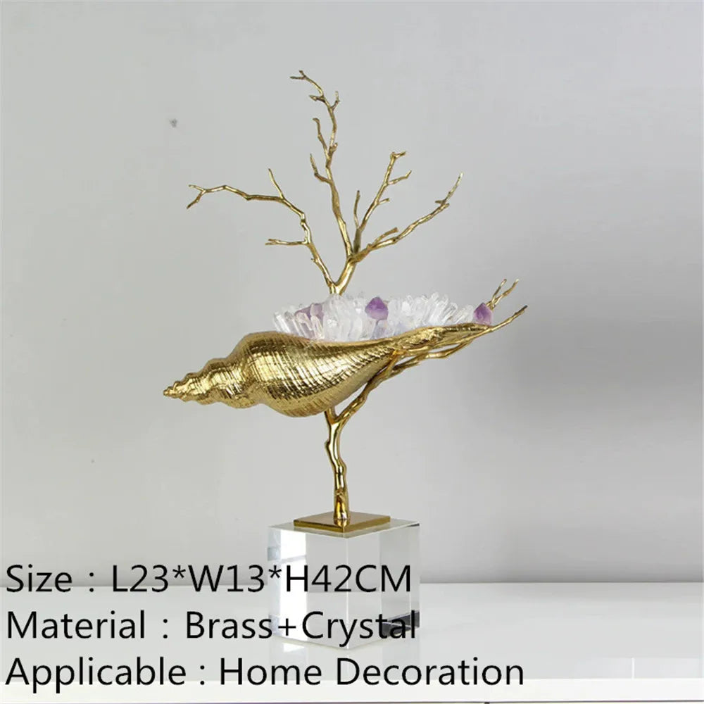 Modern Crystal Swan Sculpture Tabletop Figurine for Home Decor