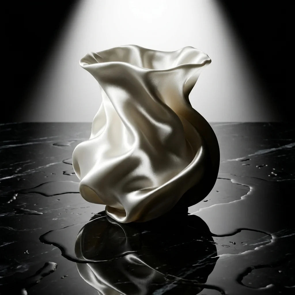 Modern 3D Printed Plastic Flower Vase Tabletop Ornament for Home Decor