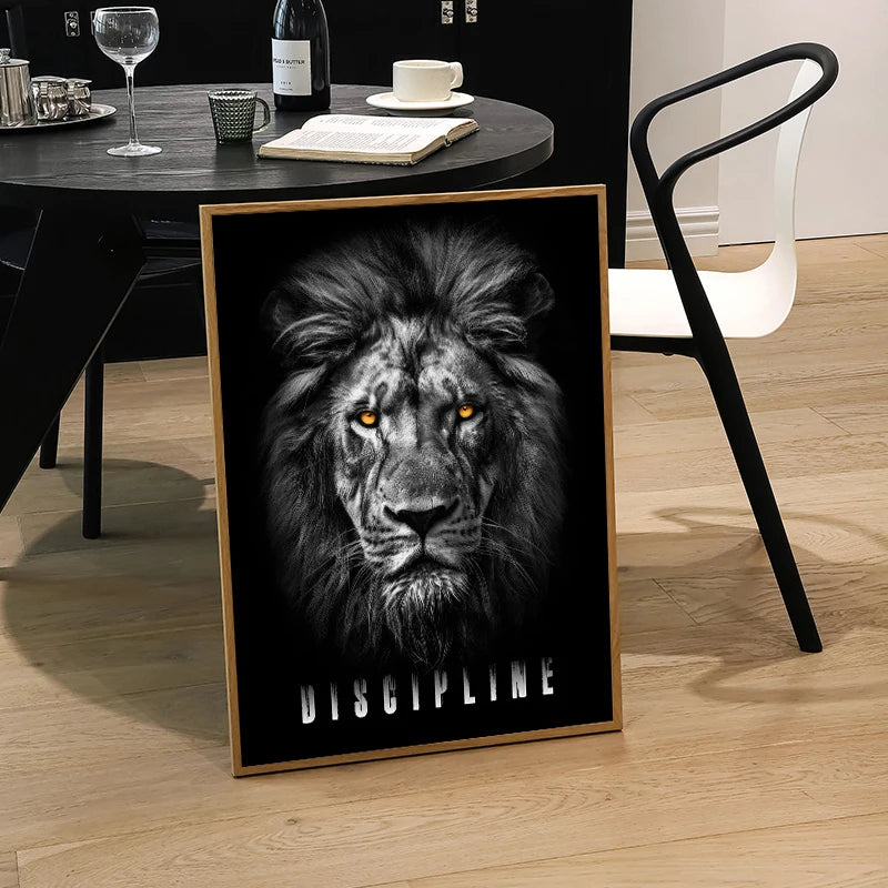 Modern Animal Motivational Canvas Painting Poster for Home Decor