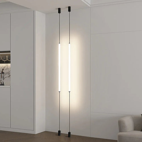 Italian Minimalist Hotel Decor Floor Lamp Designer Background Wall Bedroom Headboard Line Ceiling Light Home Chandelier