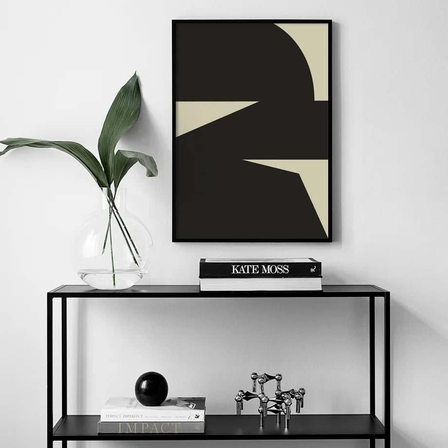 Nordic Abstract Geometric Line Canvas Wall Art Print for Living Room