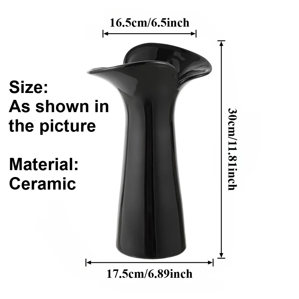 Modern Minimalist Ceramic Flower Vase Tabletop Ornament for Home Decor