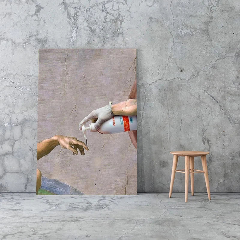 Retro Funny Toilet Paper Canvas Painting Poster for Home Decor