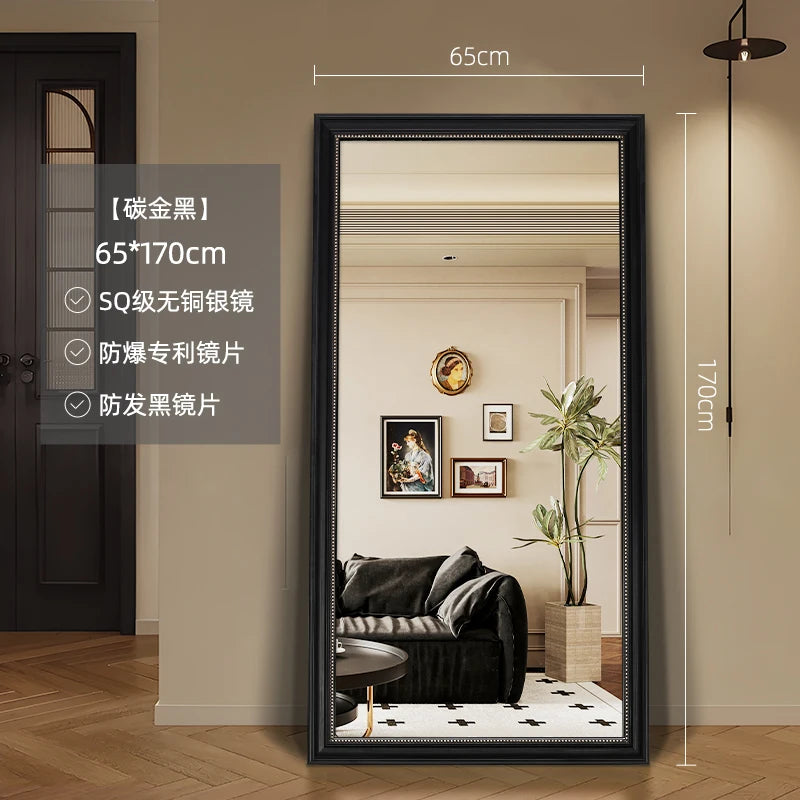 Modern Luxury Full Length Standing Floor Mirror for Home Decor
