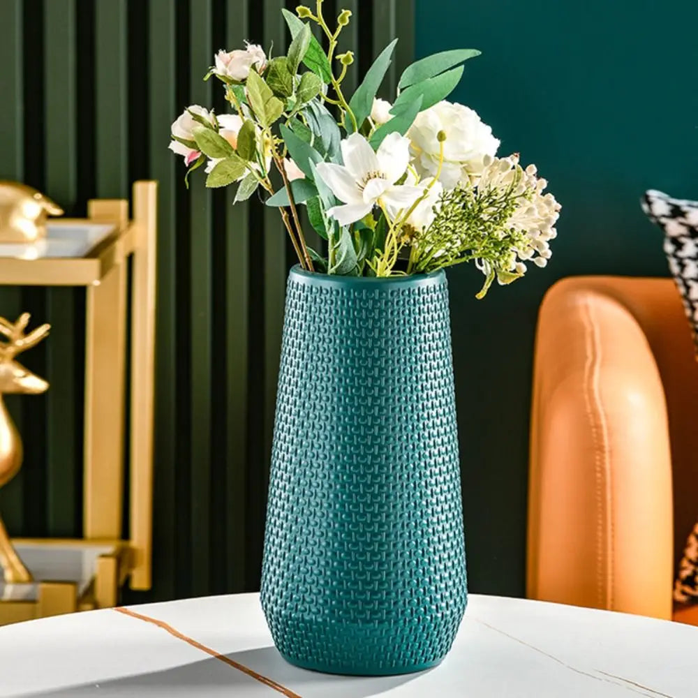 Modern Plastic Flower Vase Tabletop Ornament for Home Decor