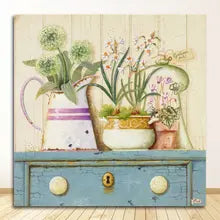 Nordic Flower Watercolor Canvas Painting Poster for Home Decor