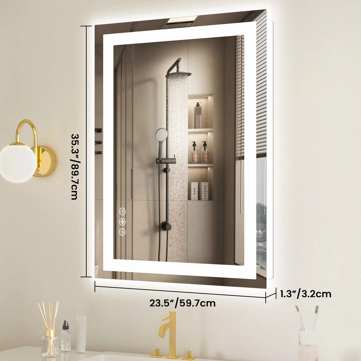 Modern Minimalist LED Bathroom Vanity Mirror for Living Room
