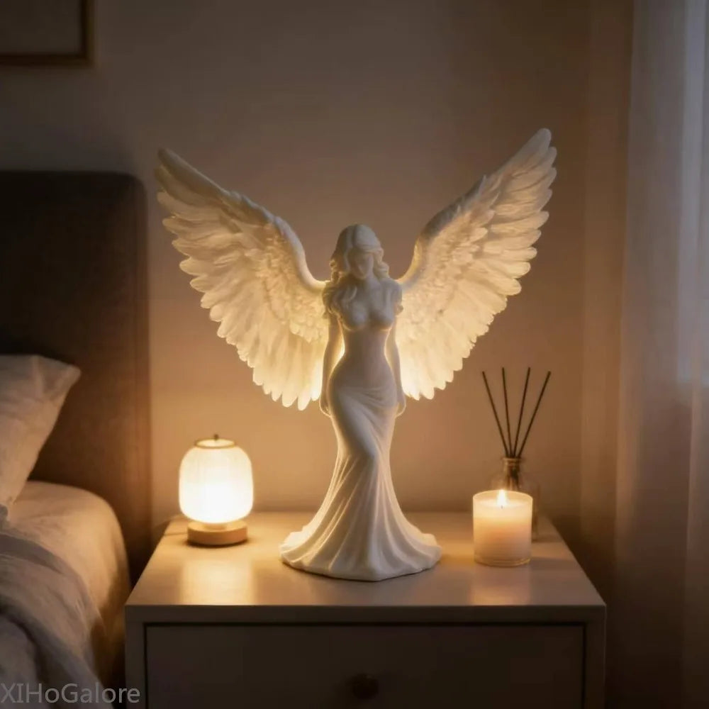 Modern Luxury Angel Goddess Sculpture Tabletop Ornament for Home Decor