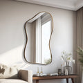 Modern Luxury Irregular Full Body Standing Floor Mirror for Living Room