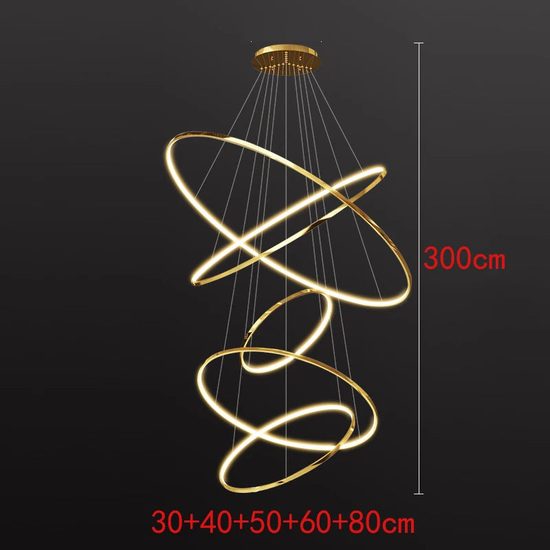 Nordic Metal Multi-Light LED Pendant Chandelier for Living Room Dining Room
