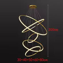 Nordic Metal Multi-Light LED Pendant Chandelier for Living Room Dining Room
