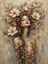 Boho Abstract Floral Woman Canvas Painting Poster for Home Decor